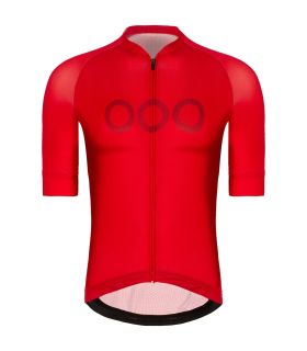 Camiseta técnica de ciclismo roja de manga corta Ecoon Galibier Red.