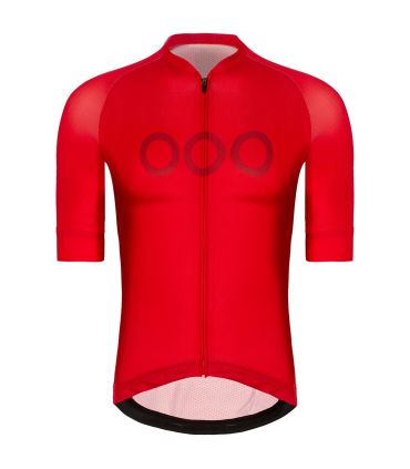 Camiseta técnica de ciclismo roja de manga corta Ecoon Galibier Red.