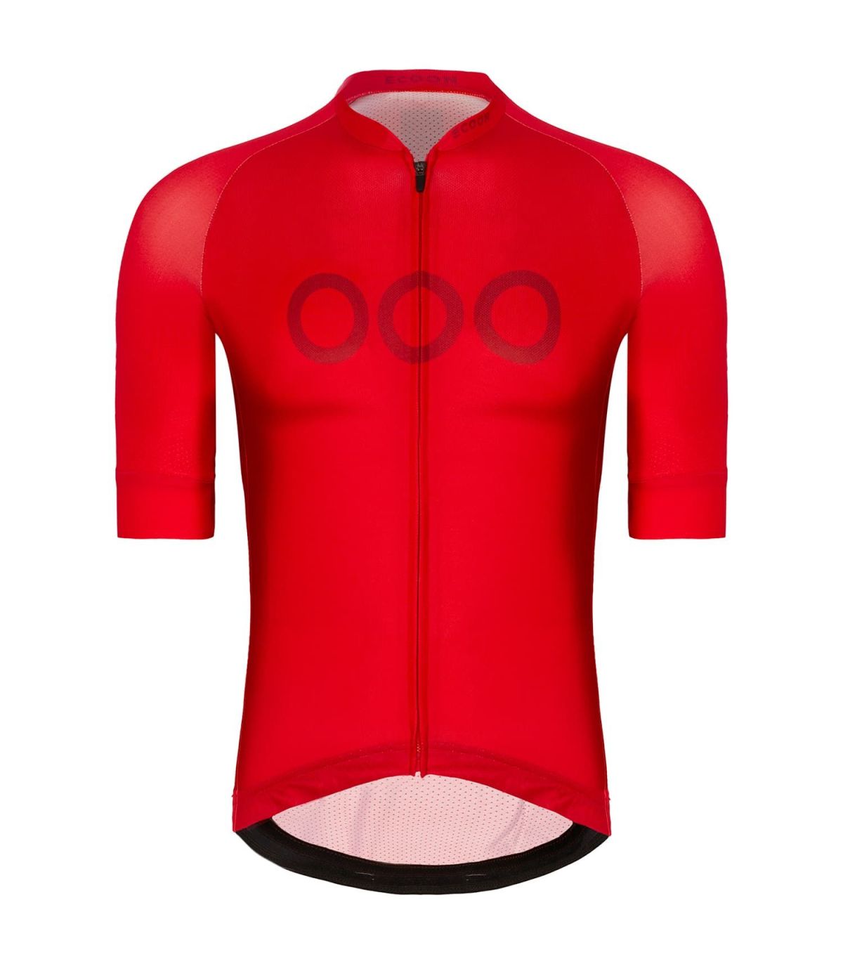 Camiseta técnica de ciclismo roja de manga corta Ecoon Galibier Red.