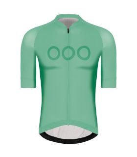 Camiseta técnica de ciclismo de manga corta Ecoon Galibier en color turquesa