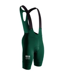 Culote corto de ciclismo para hombre Ecoon La Praise 2 verde oscuro con badana ergonómica.