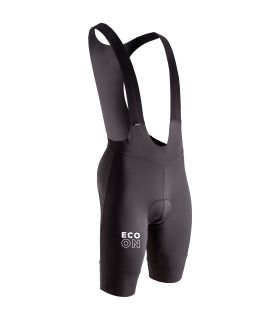 Culote corto de ciclismo Ecoon PROlapraise Black para hombre con badana de alta densidad.