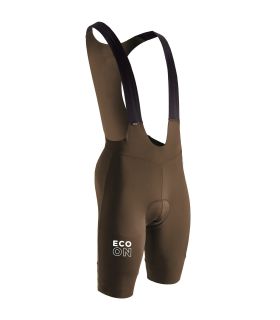 Culote corto de ciclismo marrón Ecoon PROlapraise Brown para hombre con badana de alta densidad.