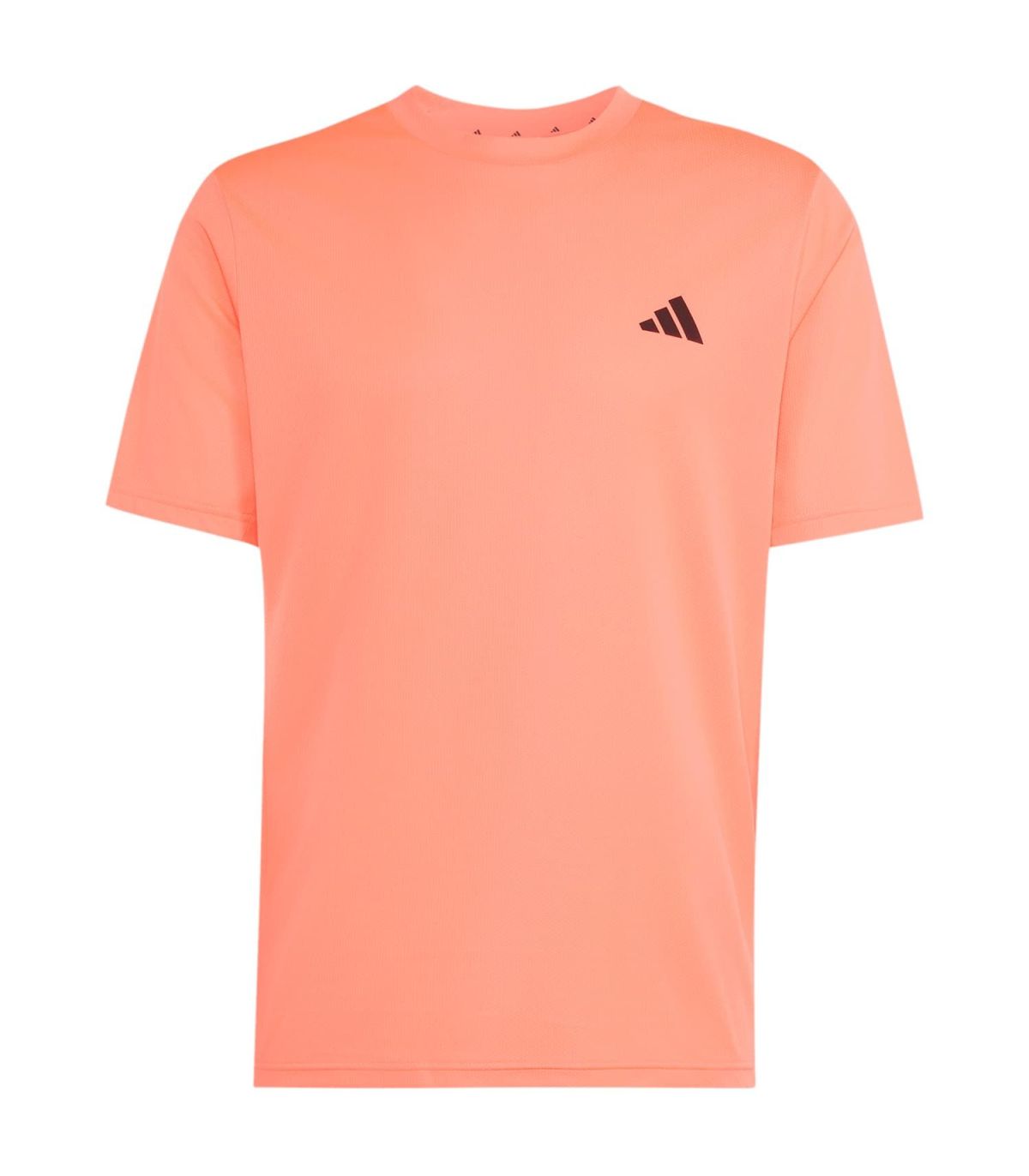 Camiseta técnica de running Adidas We Bas para hombre en color naranja flúor de alta visibilidad.