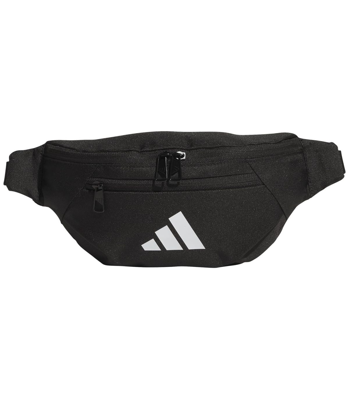 Riñonera deportiva Adidas Ess Waist Bag en color negro con correa ajustable para running y gimnasio.