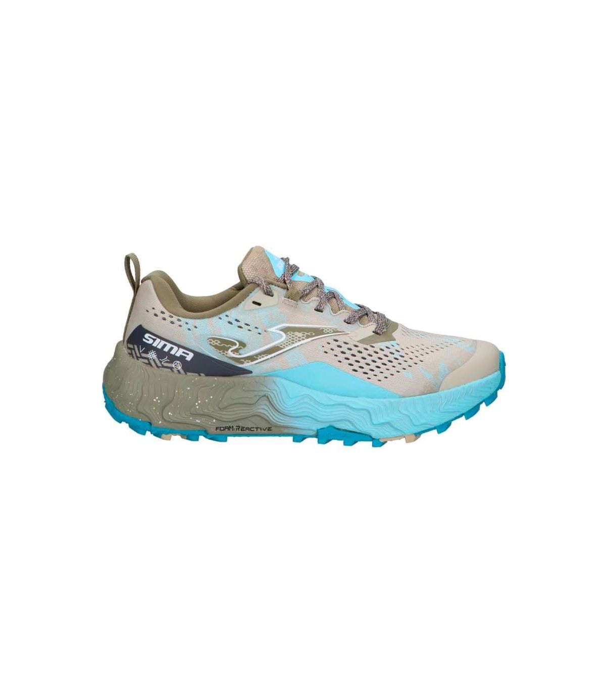 Zapatillas trail Joma Sima 2612 azul para mujer con suela de alta adherencia para carrera de montaña.