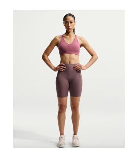 Sujetador deportivo Nike Universa rosa de alta sujeción y tejido transpirable para entrenamiento.