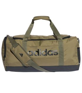 Bolsa de deporte mediana Adidas Linear kaki para gimnasio y entrenamiento