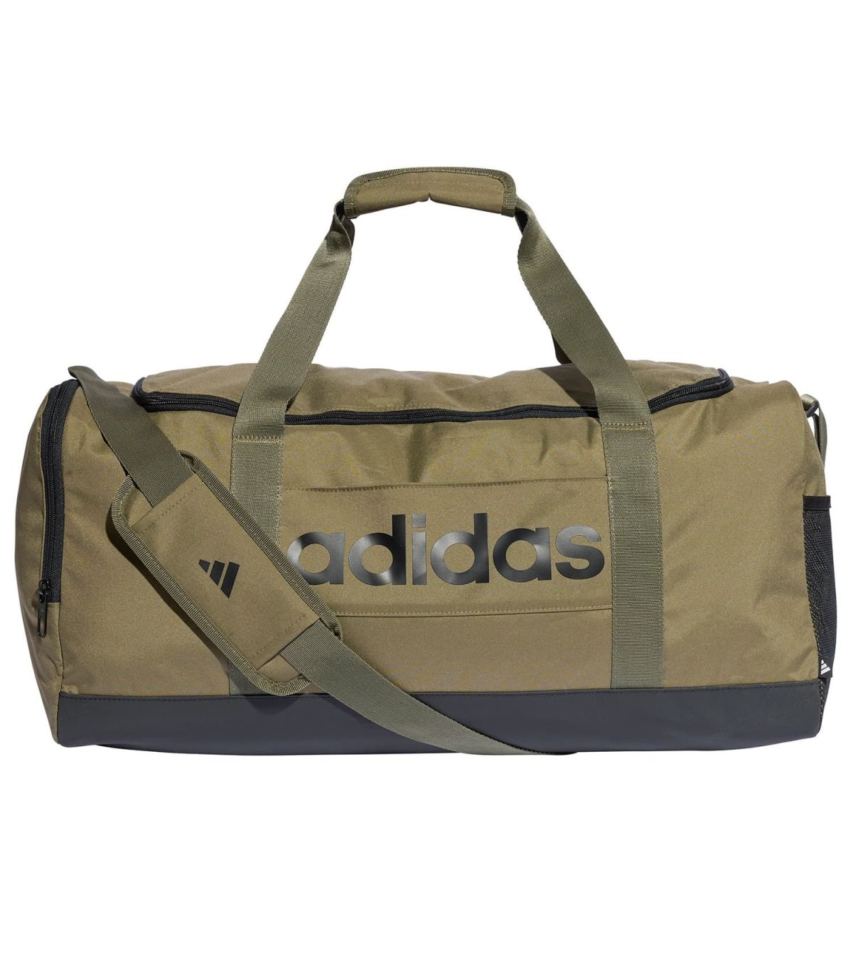 Bolsa de deporte mediana Adidas Linear kaki para gimnasio y entrenamiento