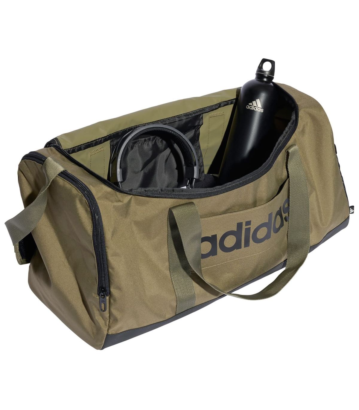 Adidas Bolsa de Deporte Mediana Linear Kaki | red de malla
