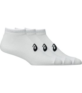 Pack de 3 calcetines tobilleros Asics blancos para running con refuerzo ergonómico