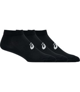 Pack de 3 calcetines tobilleros Asics negros deportivos y transpirables para entrenamiento