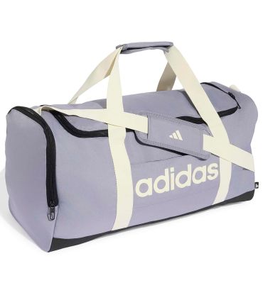 Adidas Bolsa de Deporte Mediana Linear Morado | tiras crema