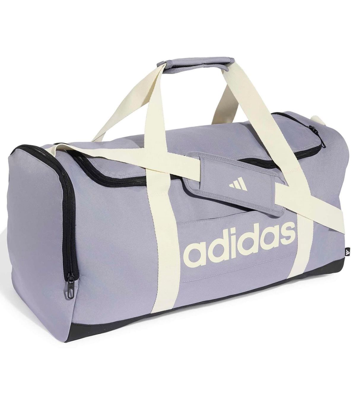 Adidas Bolsa de Deporte Mediana Linear Morado | tiras crema