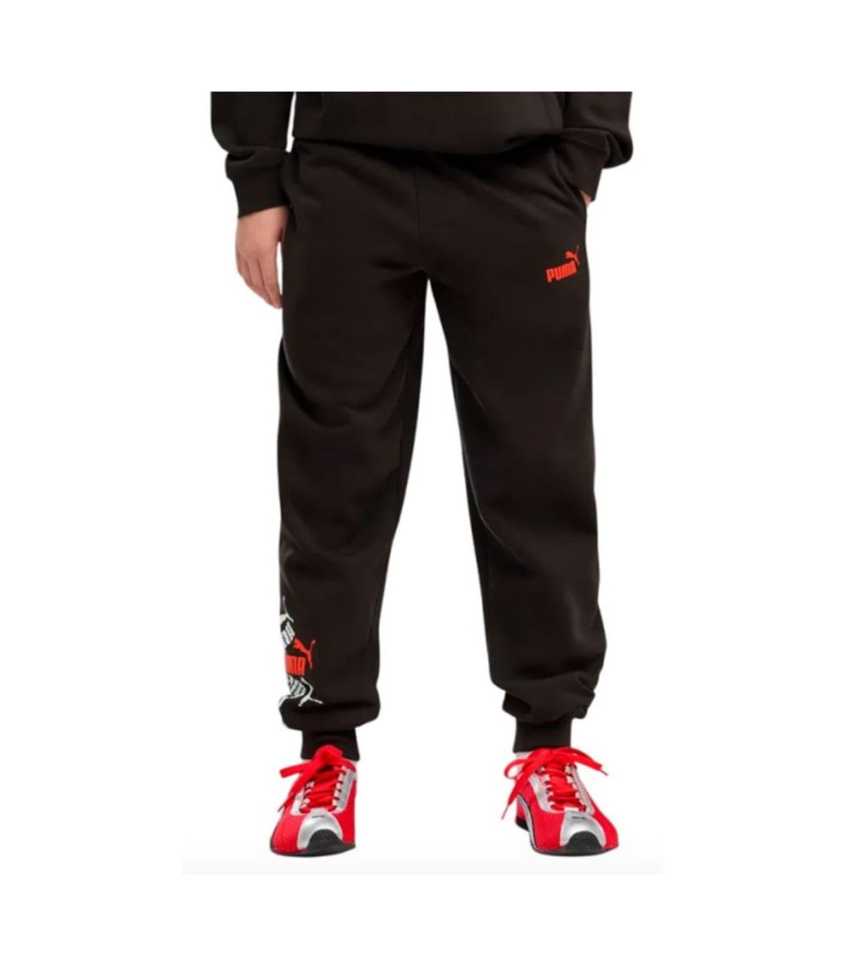 Puma Pantalón Ess Logo Lab Brand Negro Niño | Jogger print