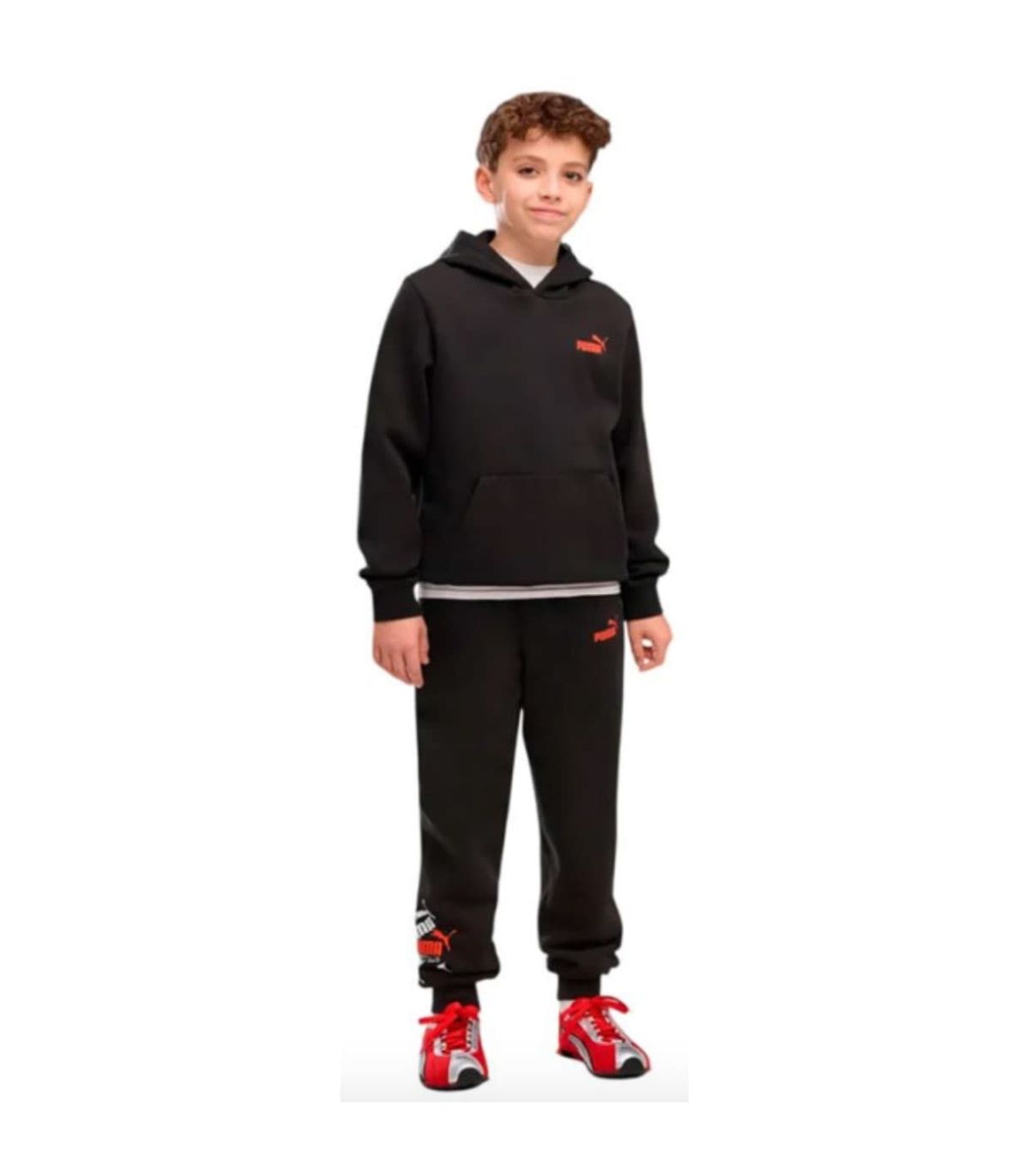 Puma Pantalón Ess Logo Lab Brand Negro Niño | Jogger print
