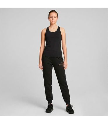 Puma Pantalón Ess+ Rhinestone Logo Black Niña | Con strass