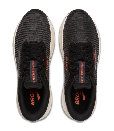 Brooks Zapatillas Revel Max Negro | Entresuela crema y 278g