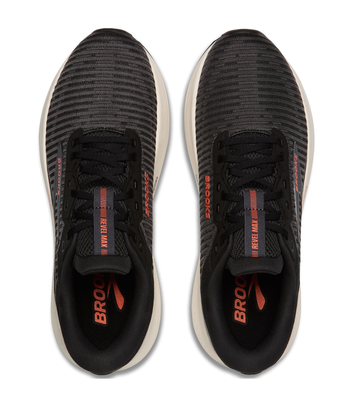 Brooks Zapatillas Revel Max Negro | Entresuela crema y 278g