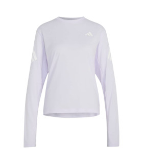 Camiseta técnica de running para mujer Adidas ADI365 Climacool morada de manga larga