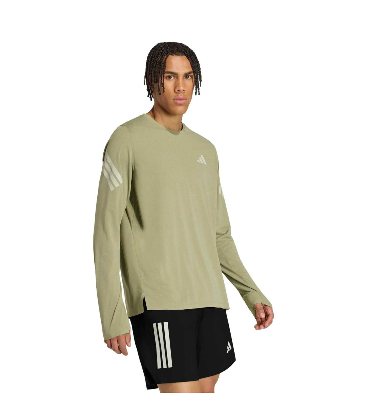 Camiseta de running de manga larga Adidas Adi365 para hombre en color verde