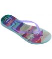 Shop Sandals/Women's Chanclets Havaianas Slim Paisage Ice Blue