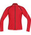 Camisetas Técnicas Trail Running - Gore Magnitude Windstopper Soft Shell Zip-Off Rojo 